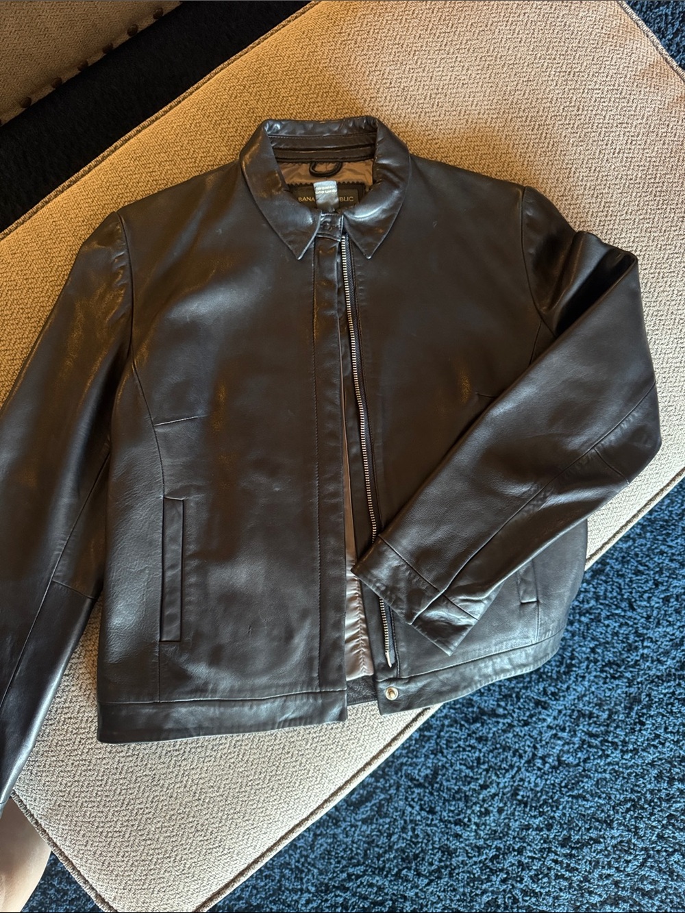 Banana Republic women's black leather jacket